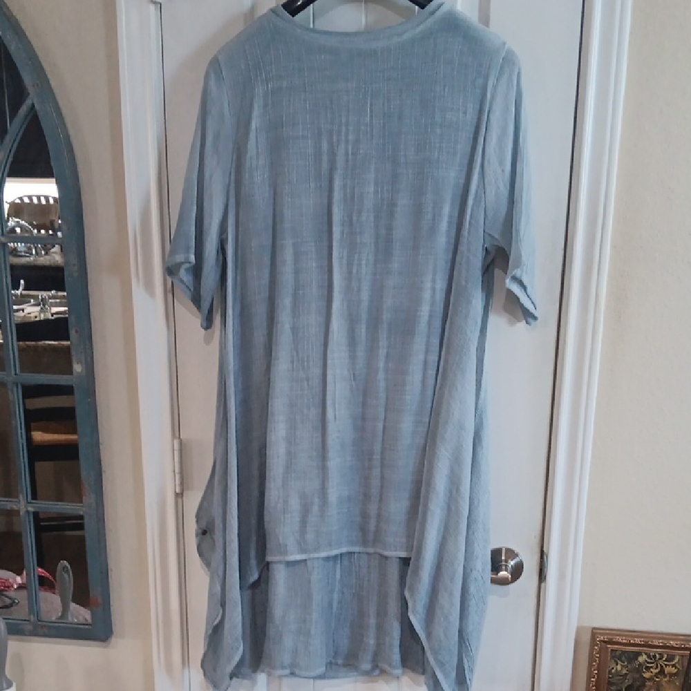 Source Unknown* Pale Blue Asymmetrical Women’s Dr… - image 6